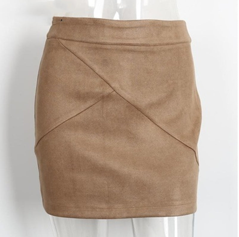 Leder-Wildleder Bleistiftrock – Eleganter Minirock mit figurbetonter Passform